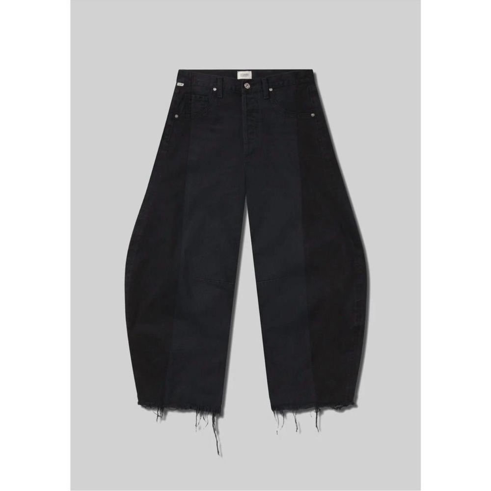 Citizens of Humanity Horseshoe Jeans Black Carbon Size 28 Lasso Barrel